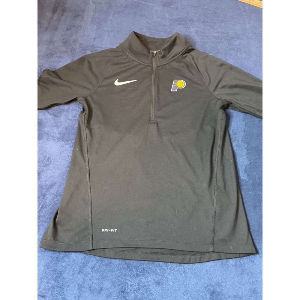 Nike Indiana Pacers Dri-Fit 1/4 Zip Jacket Black Women's Medium Thin Stretch
